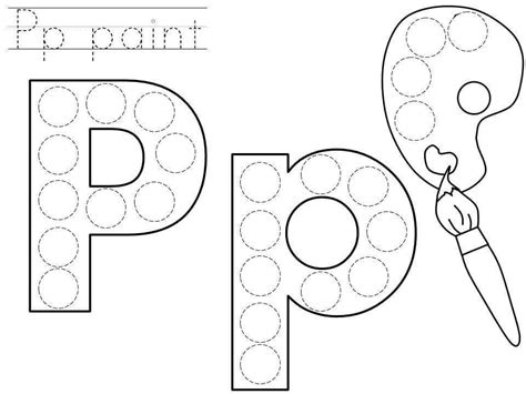 Do A Dot Letter P Printable Funny Crafts Letter P Crafts Letter A
