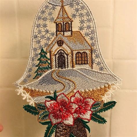 Fsl Christmas Bell Machine Embroidery Freestanding Lace Etsy