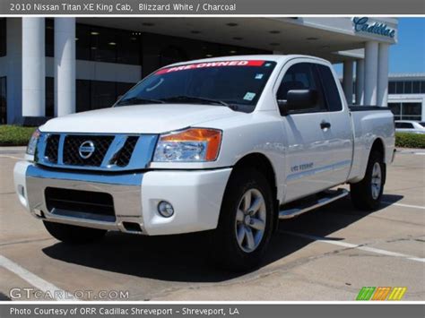 View photos, features and more. Blizzard White - 2010 Nissan Titan XE King Cab - Charcoal ...