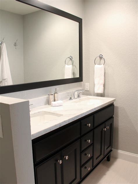 With a double mirror, there's no more arguing over who gets to use the sink. Photo Page | HGTV