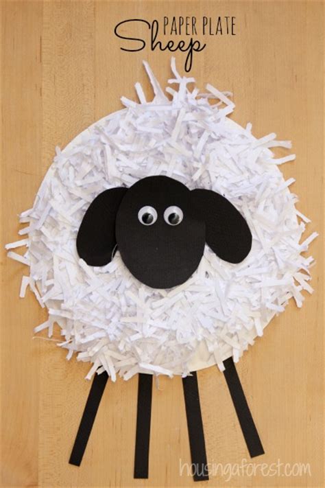 Paper Plate Sheep Craft Housing A Forest
