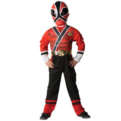 Child Licensed Power Ranger Party Outfit Fancy Dress Costume And Mask Boy