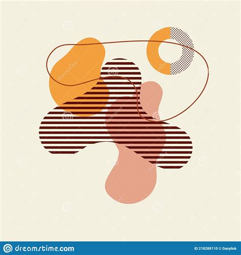 Fashion Wall Art Stylish Templates With Organic Abstract Shapes And