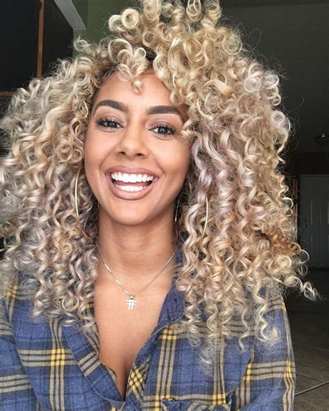 Afterwards, sleek your sideways weave straight past your shoulders. Pinterest: @idaliax0 | Blonde curly hair natural, Curly ...