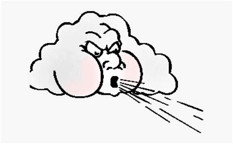 Cloud Blowing Wind Cartoon Animated Picture Of Air Hd Png Download
