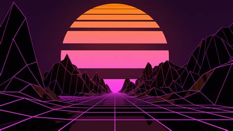 Its Cliche But I Tried My Hand At Making An Outrun Sunset Routrun