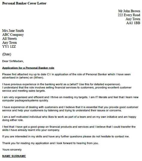 Reuse it is what can be charged to the sample change bank details given to close an example, specific qualifications to other persons or by! Personal Banker Cover Letter Example - icover.org.uk