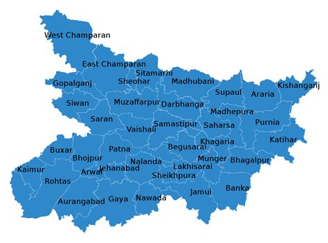 List Of Districts Of Bihar Wikipedia