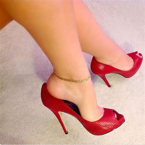 One Lady In Red Red High Heels Platform High Heels High Heel Boots