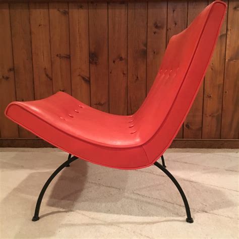 Furmax pre assembled modern style dining chair mid century white modern chair, shell lounge plastic chair for kitchen, dinin brand : Mid Century Modern Orange Vinyl Scoop Chair in the manner ...