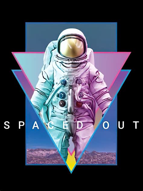 Vaporwave Synthwave Astronaut Space Flying Metal Print By Duongbui