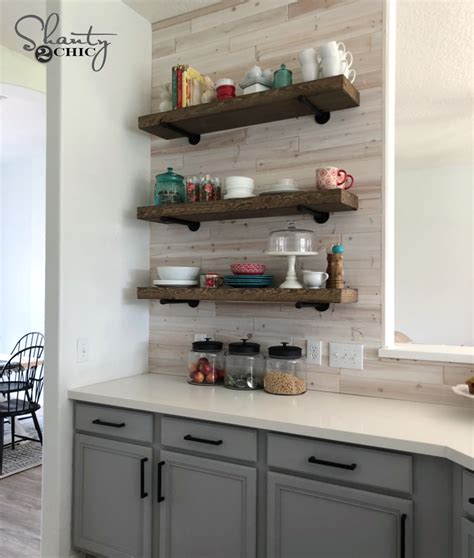 Diy Floating Shelves With Pipe Shanty 2 Chic