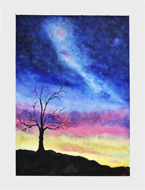 Watercolor Sunset For Beginners at PaintingValley.com ...