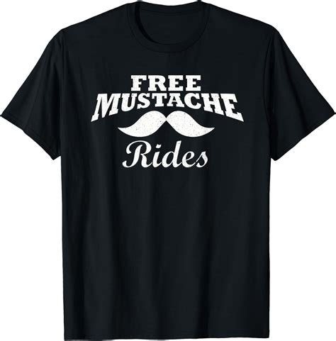 Mens Free Mustache Rides Vintage T Shirt Clothing