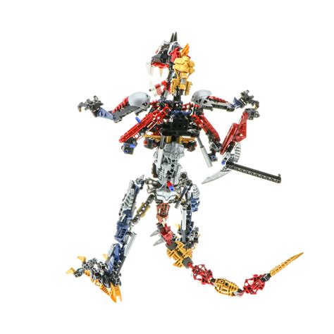 1x Lego Bionicle Figur Set Titans Kardas 10204 Grau Unvollständig