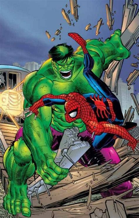 Hulk vs Spider-Man Art by John Romita Jr. | John romita jr ...