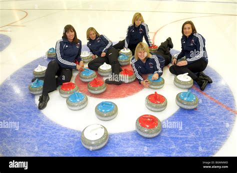 Members Of The Team GB Womens Curling Team For The Winter Olympics In