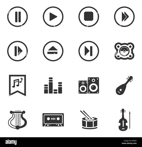 Music Icons Set Stock Photo Alamy