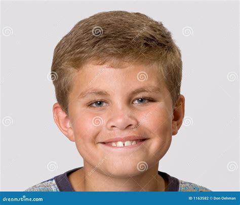 Young Boy Headshot Portrait Stock Photo Image Of Shot Blue 1163582