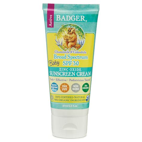 So what makes baby sunscreen special? Badger Broad Spectrum Sunscreen SPF 30 87ml - Baby | Free Shipping | Lookfantastic