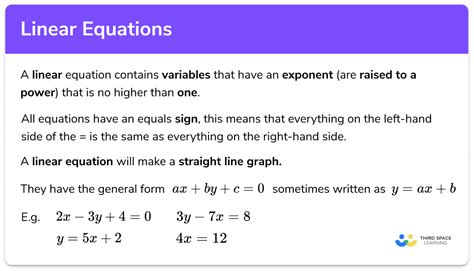 Linear Equations Gcse Maths Steps Examples Worksheet