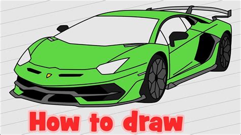 How To Draw A Lamborghini Aventador Easy How To Draw A Chevrolet Camaro