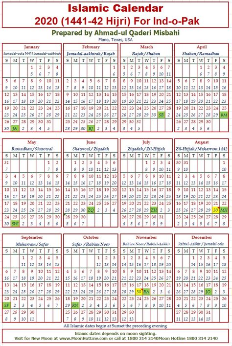 Islamic Calendar 2017 Pakistan