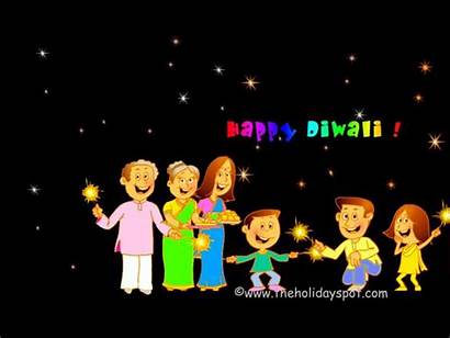 Diwali Cartoon Happy Clipart Funny Fireworks Wishes