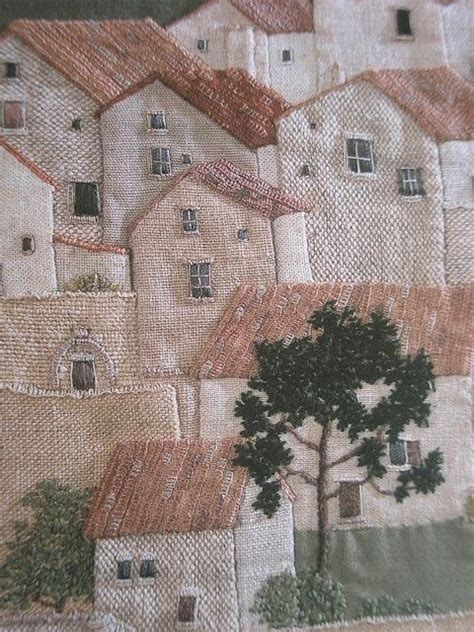 Embroideryapplique Houses Applique Quilts Art Quilts Landscape