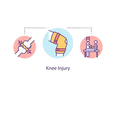 Knee Injury Vector Hd PNG Images Knee Injury Concept Icon Illustration