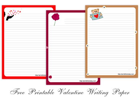 Free Printable Valentine Stationary Borders Design Corral