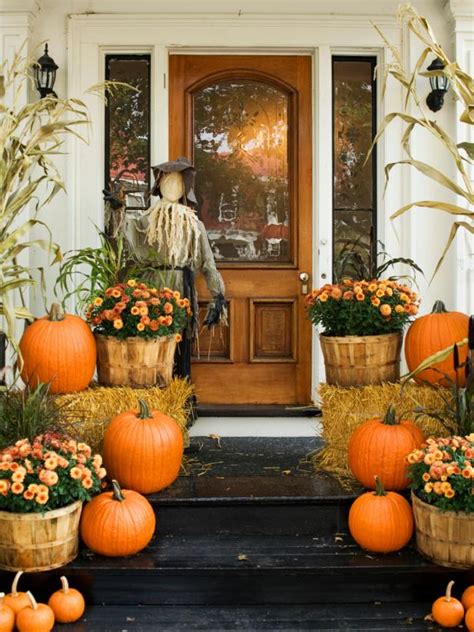 Let fall be the season of creativity—starting with your front door. 50 Fall Front Porch Decorating and Patio Decor Ideas | HGTV