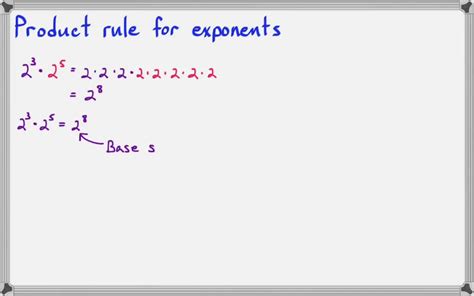 Product Rule For Exponents Youtube