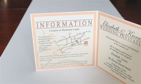 Florence Trifold Wedding Invitation Sample Showing An Example Map Tri
