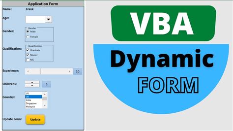 Excel Form Using Vba How To Create Dynamic Form In Excel Using Vba