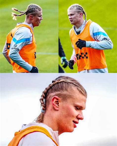 Haalands New Hairstyle 🇳🇴👀 New Hair Manchester City Football Club