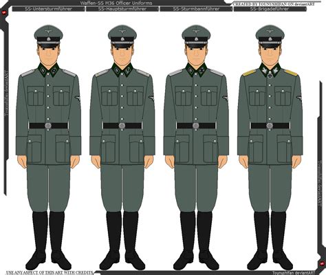 Waffen-SS M36 Officer Uniforms by Grand-Lobster-King on DeviantArt png image