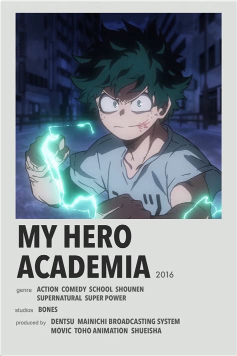 My Hero Academia Minimalist Anime Poster Film Anime Anime Titles Film