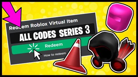 All Roblox Toy Code Items Series 3 Showcase Youtube