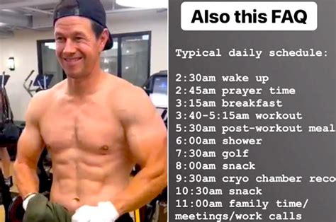 Mark Wahlberg Reveals Increasingly Ridiculous Daily Routine 230am