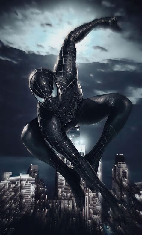1280x2120 Black Suit Spiderman 4k Iphone 6 Hd 4k Wallpapers Images