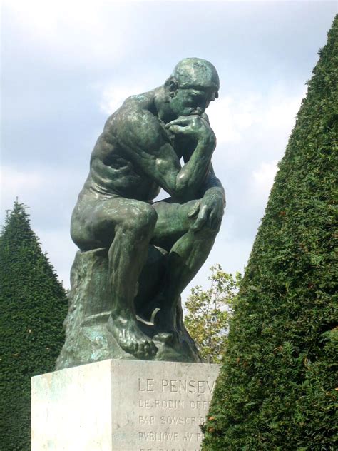 Auguste Rodin 1840 1917 The Thinker Bronze Sculpture On A