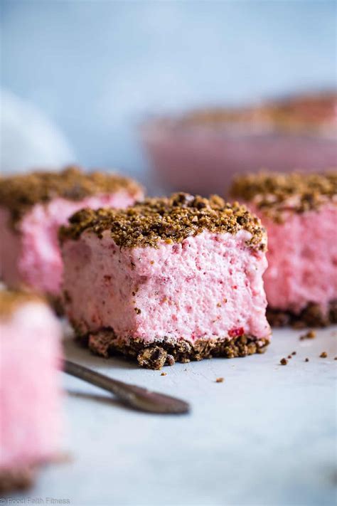 Looking for delicious healthy cake recipes? Healthy Frozen Strawberry Dessert Recipe | Food Faith Fitness