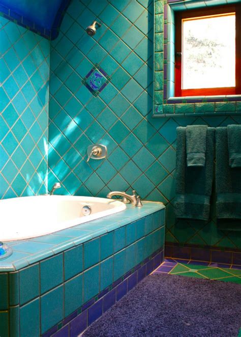 Teal Bathroom Eclectic Bathroom Design Eclectic Bathroom Turquoise
