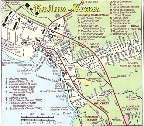 Maps Of Parts Of The Big Island Kailua Kona Kohala Coast Kilauea