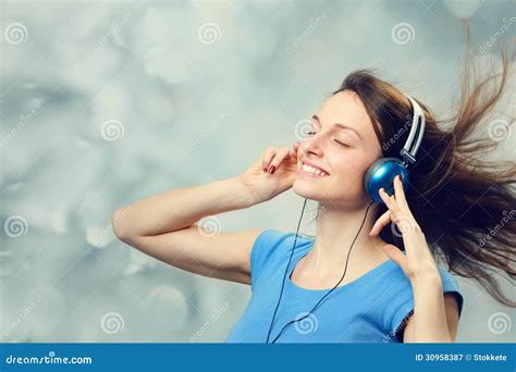 Enjoying Music Stock Image Image Of Girl Sound Music 30958387