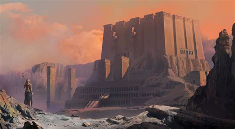 The Desert Castle By Mehmet Tayfur Türkmenoğlu Fantasy Landscape