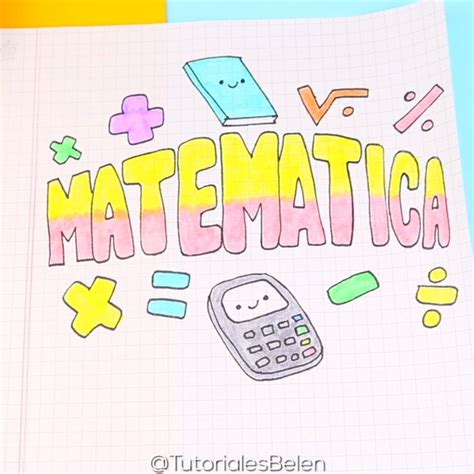Portadas Bonitas Para Matemáticas Ideas Para Carátulas De Materi