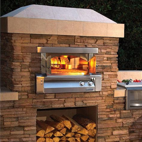 Alfresco 30 Inch Built In Natural Gas Outdoor Pizza Oven Plus Axe Pza