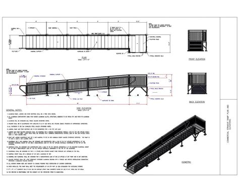 Commercial Straight Ramp Plan And Elevation Dwg Thousands Of Free